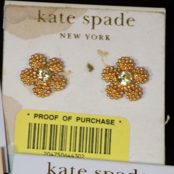 Lot 4 New Kate Spade Flower Stud Earrings Bundle $196 MSRP, 14K GF, Chantilly - Picture 5 of 10